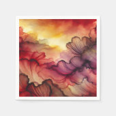 Kleurrijke Herfst Sunset Alcohol Inkt Decoupage Pa Servet (Voorkant)
