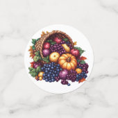 KLEURRIJKE HERFST THANKSGIVING CORNUCOPIA ARRANGEM CONFETTI (Kleine voorkant)