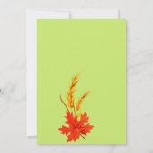 Kleurrijke herfst Thanksgiving Feast Groen Kaart (Achterkant)