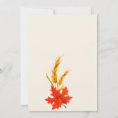 Kleurrijke herfst Thanksgiving Feest Kaart (Achterkant)