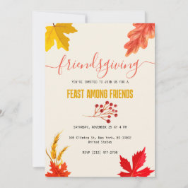 Kleurrijke herfst Thanksgiving Feest Kaart