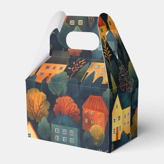 Kleurrijke Herfst Thanksgiving Gift Box Bedankdoosjes (Achterkant)