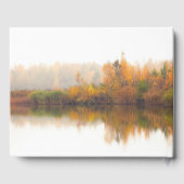 Kleurrijke herfst Trees Waterfront rustieke bruilo Gastenboek (Achterkant)