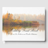Kleurrijke herfst Trees Waterfront rustieke bruilo Gastenboek (Voorkant)