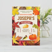 Kleurrijke Herfst tuin herfst pompoen verjaardagsf Kaart (Staand voorkant)