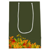 Kleurrijke herfst vallende bladeren cadeautas (Achterkant)