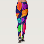 Kleurrijke herfst verlaat Artwork Leggings (Achterkant)