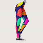Kleurrijke herfst verlaat Artwork Leggings (Rechts)