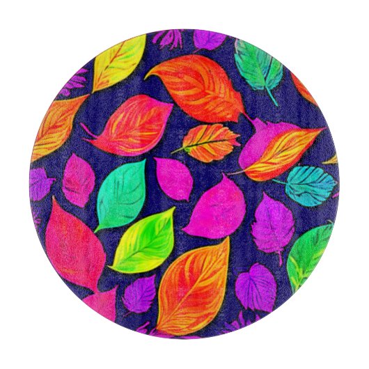 Kleurrijke herfst verlaat Artwork Snijplank (Voorkant)