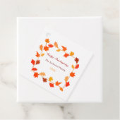 Kleurrijke herfst verlaat Happy Thanksgiving Bedankjes Labels (In situ)