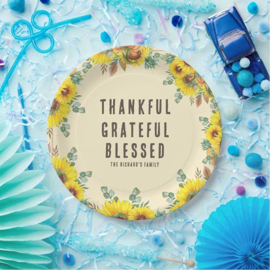 Kleurrijke Herfst Vibe Thanksgiving Diner Party Papieren Bordje (Feest)