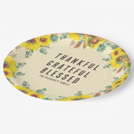 Kleurrijke Herfst Vibe Thanksgiving Diner Party Papieren Bordje (Gekanteld)