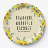 Kleurrijke Herfst Vibe Thanksgiving Diner Party Papieren Bordje (Voorkant)