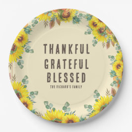 Kleurrijke Herfst Vibe Thanksgiving Diner Party Papieren Bordje