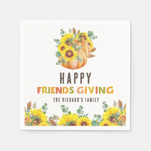 Kleurrijke Herfst Vibe Thanksgiving Diner Party Servet