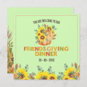 Kleurrijke Herfst Vibe Thanksgiving Groen Diner Pa Kaart (Voorkant / Achterkant)