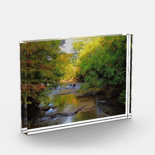 Kleurrijke Herfst waterval Fotoblokken (Links)