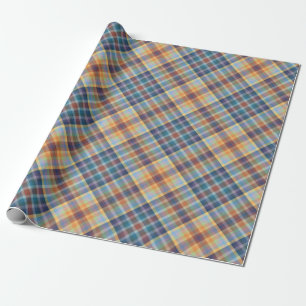 Kleurrijke herfst winter gekleurde strepen patroon cadeaupapier