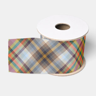 Kleurrijke herfst winter gekleurde strepen patroon grosgrain lint