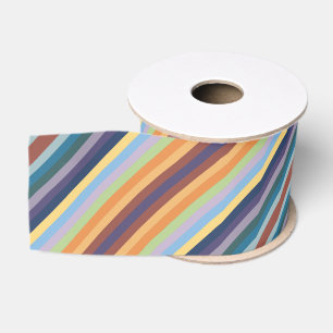 Kleurrijke herfst winter gekleurde strepenpatroon grosgrain lint