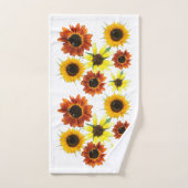 Kleurrijke herfst zonnebloemen foto's handdoek set (Handdoek)