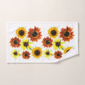Kleurrijke herfst zonnebloemen foto's handdoek set (Handdoek)