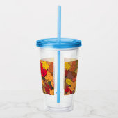 Kleurrijke herfstbladeren acryl drinkbeker (Rechts)