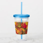 Kleurrijke herfstbladeren acryl drinkbeker (Voorkant)