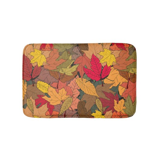 Kleurrijke herfstbladeren badmat (Voorkant)