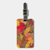 Kleurrijke herfstbladeren bagagelabel (Voorkant verticaal)
