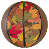 Kleurrijke herfstbladeren basketbal (Verticaal)
