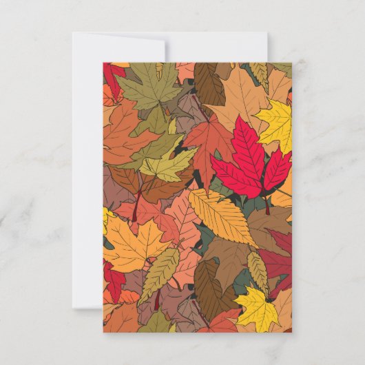 Kleurrijke herfstbladeren bedankkaart (Voorkant)