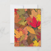 Kleurrijke herfstbladeren bedankkaart (Achterkant)