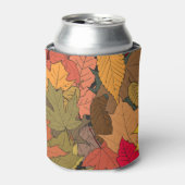 Kleurrijke herfstbladeren blikjeskoeler (Blikje Voorkant)