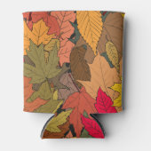 Kleurrijke herfstbladeren blikjeskoeler (Voorkant)