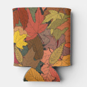 Kleurrijke herfstbladeren blikjeskoeler (Achterkant)