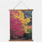 Kleurrijke herfstbladeren botanisch hangend wandkleed (Voorkant)