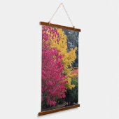 Kleurrijke herfstbladeren botanisch hangend wandkleed (Gebogen)