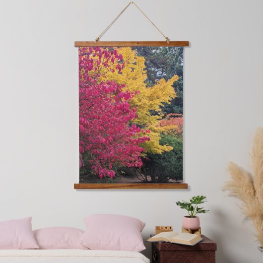 Kleurrijke herfstbladeren botanisch hangend wandkleed (Slaapkamer)