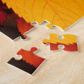 Kleurrijke herfstbladeren botanisch ontwerp legpuzzel (Zijkant)