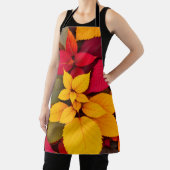 Kleurrijke herfstbladeren botanisch ontwerp schort (Insitu)