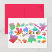 Kleurrijke herfstbladeren briefkaart (Voorkant / Achterkant)