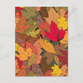 Kleurrijke herfstbladeren briefkaart (Voorkant)