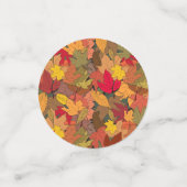 Kleurrijke herfstbladeren confetti (Kleine voorkant)