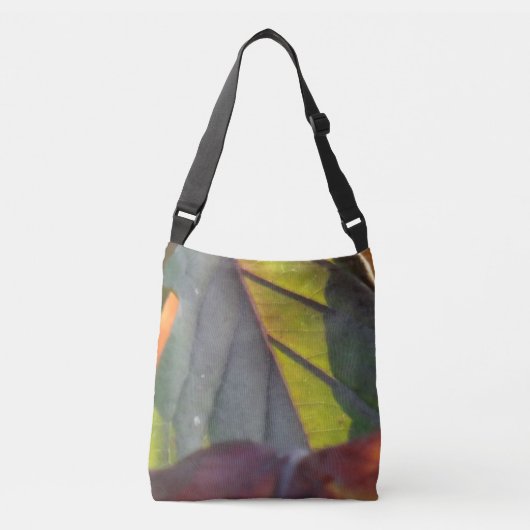 Kleurrijke herfstbladeren crossbody tas (Voorkant)