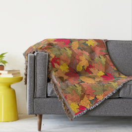 Kleurrijke herfstbladeren deken