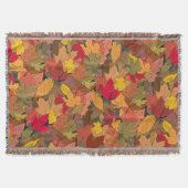 Kleurrijke herfstbladeren deken (Voorkant)