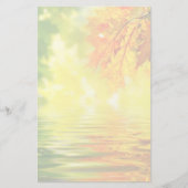 Kleurrijke herfstbladeren die in het water reflect briefpapier (Voorkant)