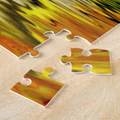 Kleurrijke herfstbladeren die in water reflecteren legpuzzel (Zijkant)