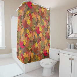 Kleurrijke herfstbladeren douchegordijn